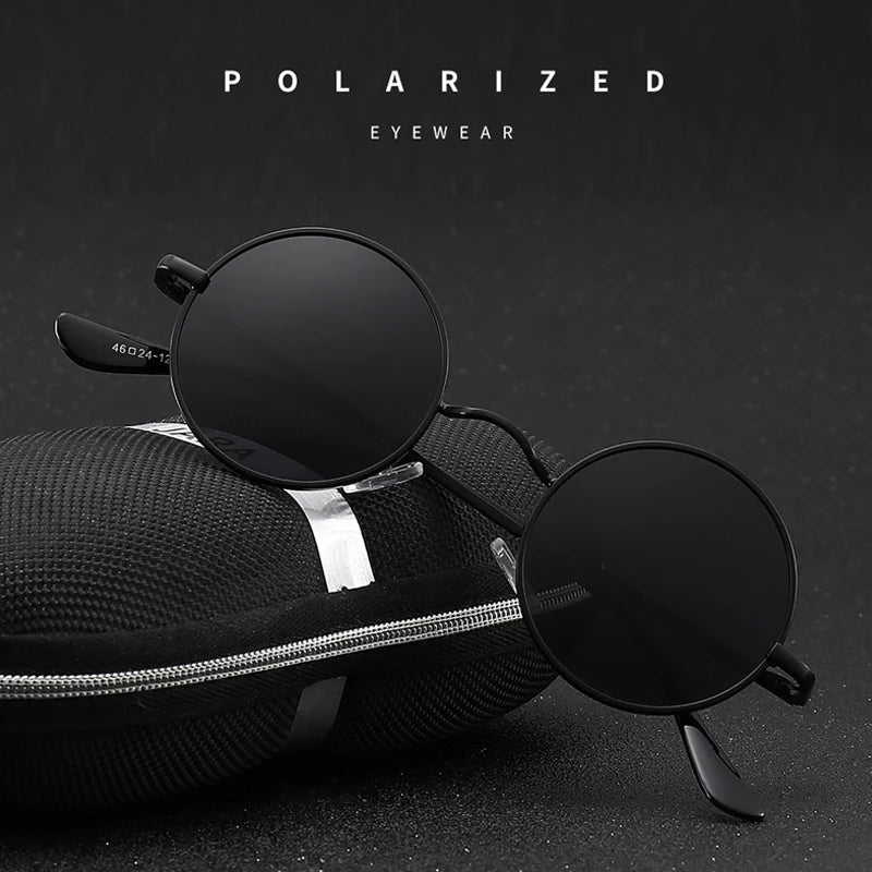 Retro Round Sunglasses Women Men Brand Designer Polarized Sunglasses Female Male Metal Frame High Quality Glasses UV400