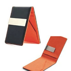 New Fashion Men's Leather Money Clips Wallet Multifunctional Thin Man Card Purses Women Metal Clamp For Money Cash Holder