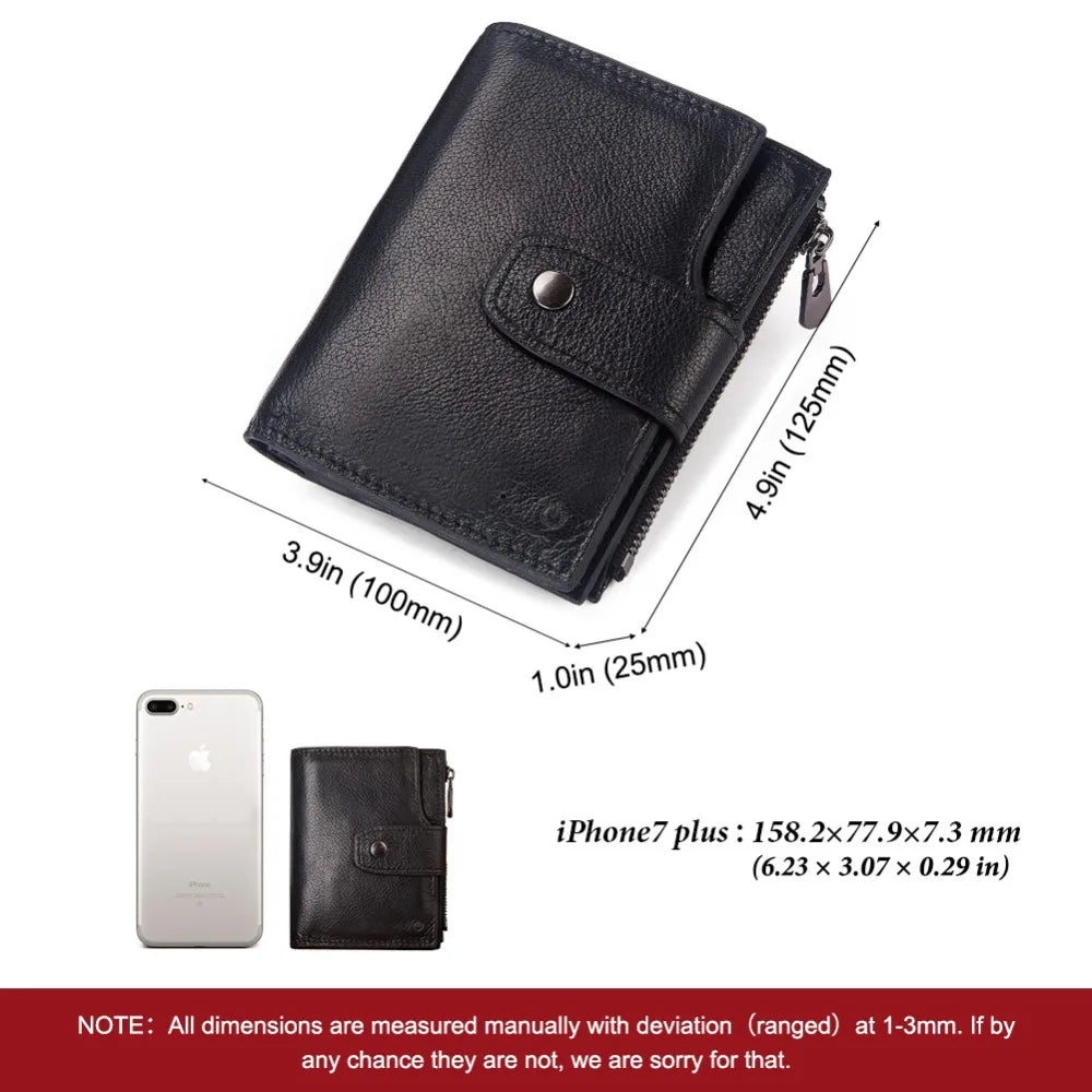 KAVIS RFID Men Smart Wallet Genuine Leather with Alarm GPS Bluetooth Tracker Male Card Holder Purse High Quality Design Wallets