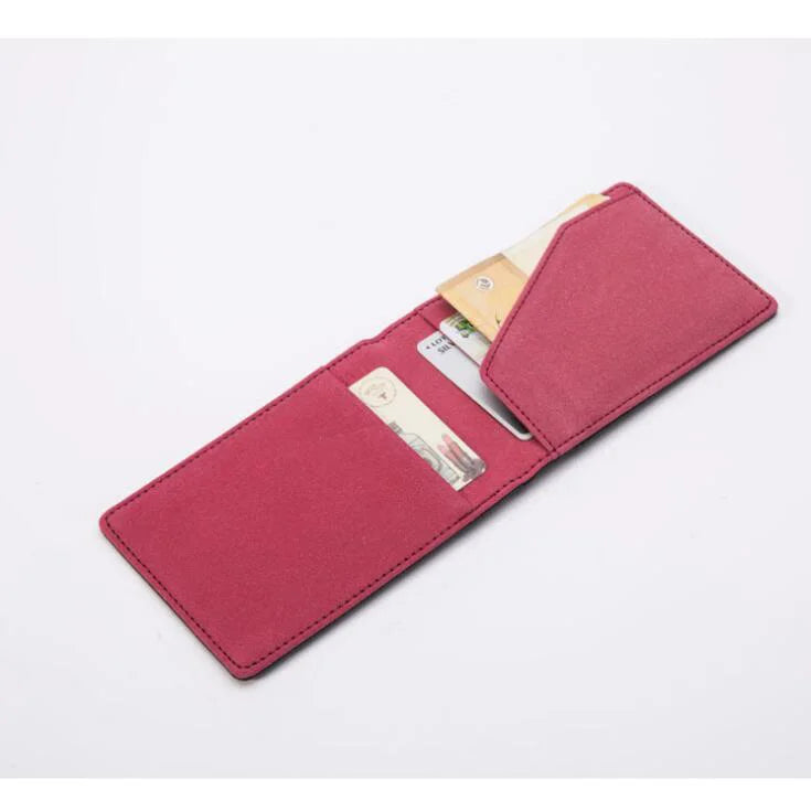 New Fashion Men's Leather Money Clips Wallet Multifunctional Thin Man Card Purses Women Metal Clamp For Money Cash Holder