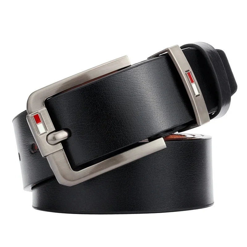 Belt for Men 2024 Famous Luxury Brand Design PU Leather Classical Alloy Pins Buckle Waist Belts Punk for Jeans Leisure Waistband