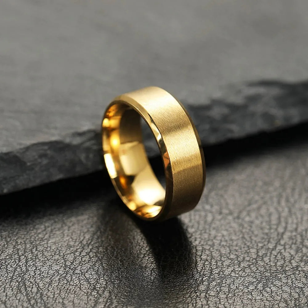 New Fashion Charm Jewelry Ring for Men Women Stainless Steel Black Rings Wedding Engagement High Quality Matte Male Accessory