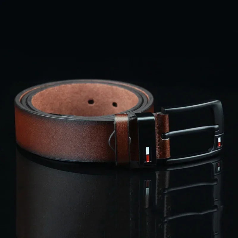 Belt for Men 2024 Famous Luxury Brand Design PU Leather Classical Alloy Pins Buckle Waist Belts Punk for Jeans Leisure Waistband