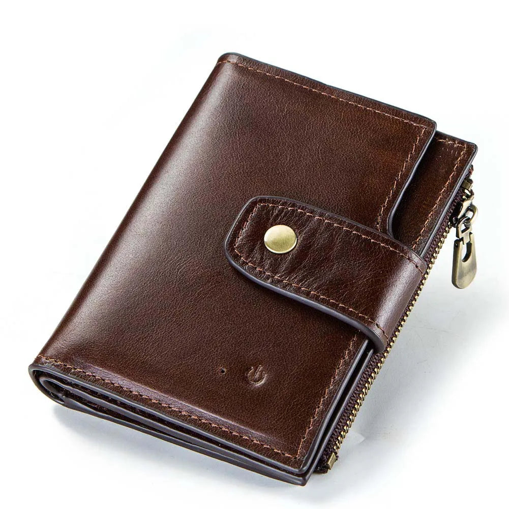 KAVIS RFID Men Smart Wallet Genuine Leather with Alarm GPS Bluetooth Tracker Male Card Holder Purse High Quality Design Wallets