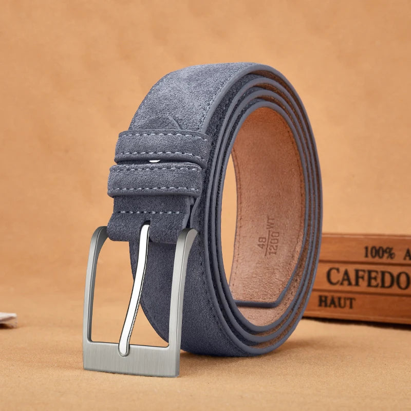 New Style Fashion Brand Welour Genuine Leather Belt For Jeans Leather Belt Men Mens Belts Luxury Suede Belt Straps