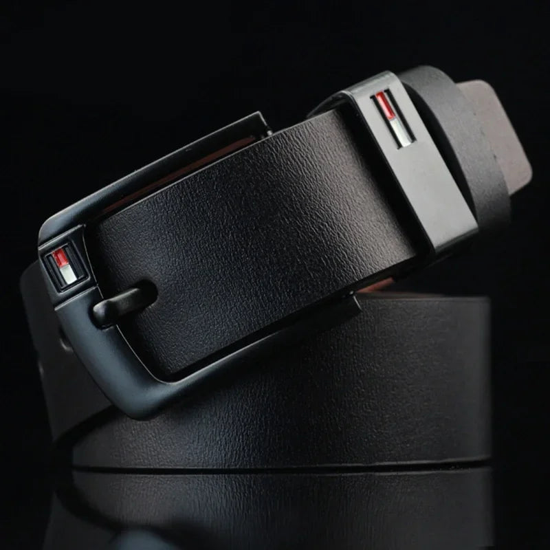 Belt for Men 2024 Famous Luxury Brand Design PU Leather Classical Alloy Pins Buckle Waist Belts Punk for Jeans Leisure Waistband