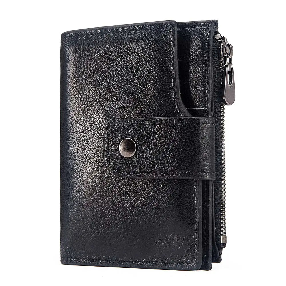 KAVIS RFID Men Smart Wallet Genuine Leather with Alarm GPS Bluetooth Tracker Male Card Holder Purse High Quality Design Wallets