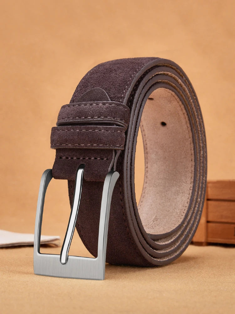 New Style Fashion Brand Welour Genuine Leather Belt For Jeans Leather Belt Men Mens Belts Luxury Suede Belt Straps