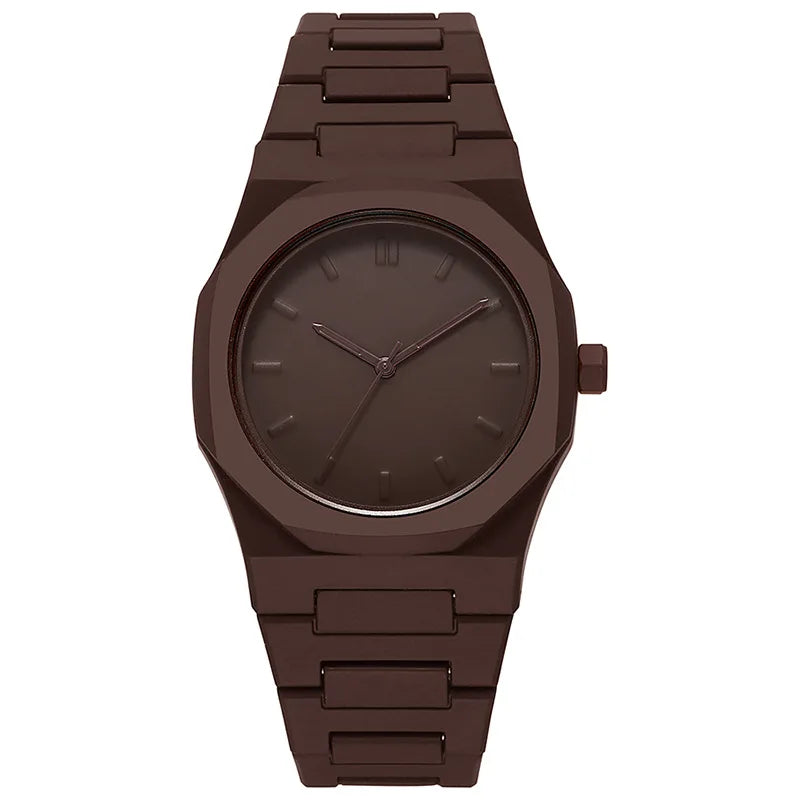 Minimalist Design Quartz Watch for Men Casual Lightweight Plastic Strap Waterproof Sports Business Watches Man Creative Clock