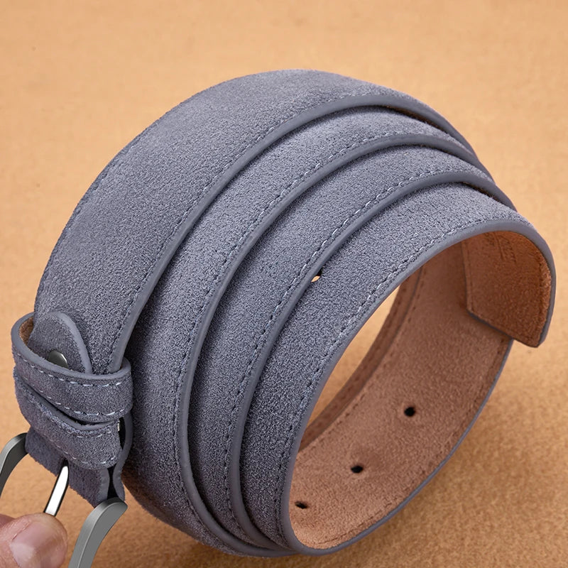 New Style Fashion Brand Welour Genuine Leather Belt For Jeans Leather Belt Men Mens Belts Luxury Suede Belt Straps