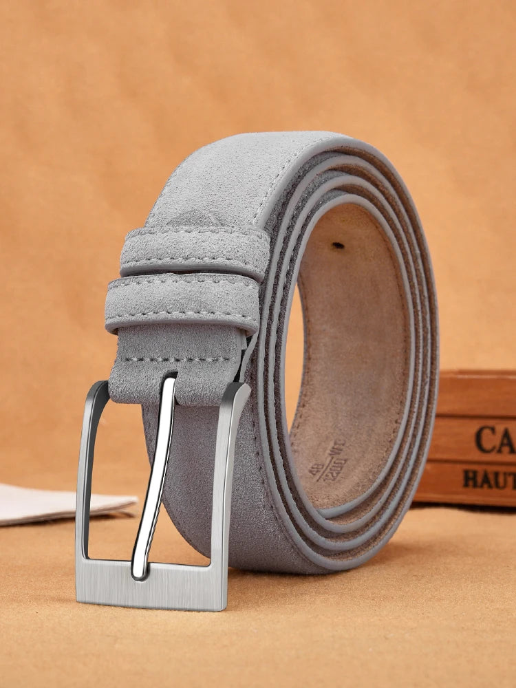 New Style Fashion Brand Welour Genuine Leather Belt For Jeans Leather Belt Men Mens Belts Luxury Suede Belt Straps