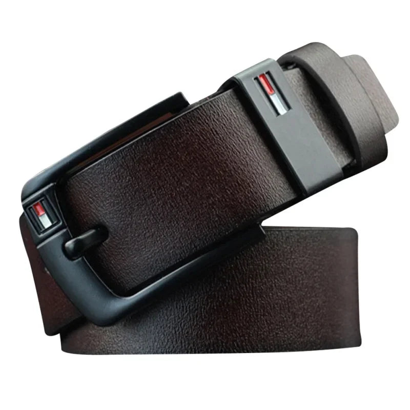 Belt for Men 2024 Famous Luxury Brand Design PU Leather Classical Alloy Pins Buckle Waist Belts Punk for Jeans Leisure Waistband