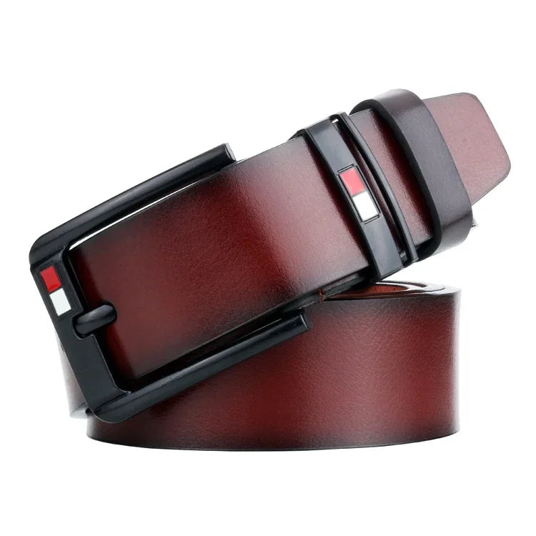 Belt for Men 2024 Famous Luxury Brand Design PU Leather Classical Alloy Pins Buckle Waist Belts Punk for Jeans Leisure Waistband