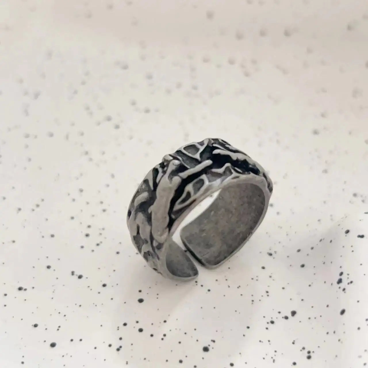 Vintage Goth Zinc Alloy Adjustable Open Finger Ring Men Hand In Hand Couple Rings For Lovers New Trend Valentine'S Day Gift