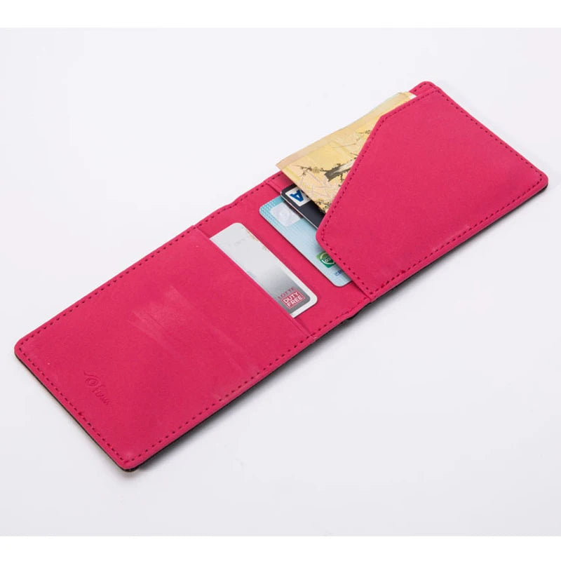 New Fashion Men's Leather Money Clips Wallet Multifunctional Thin Man Card Purses Women Metal Clamp For Money Cash Holder