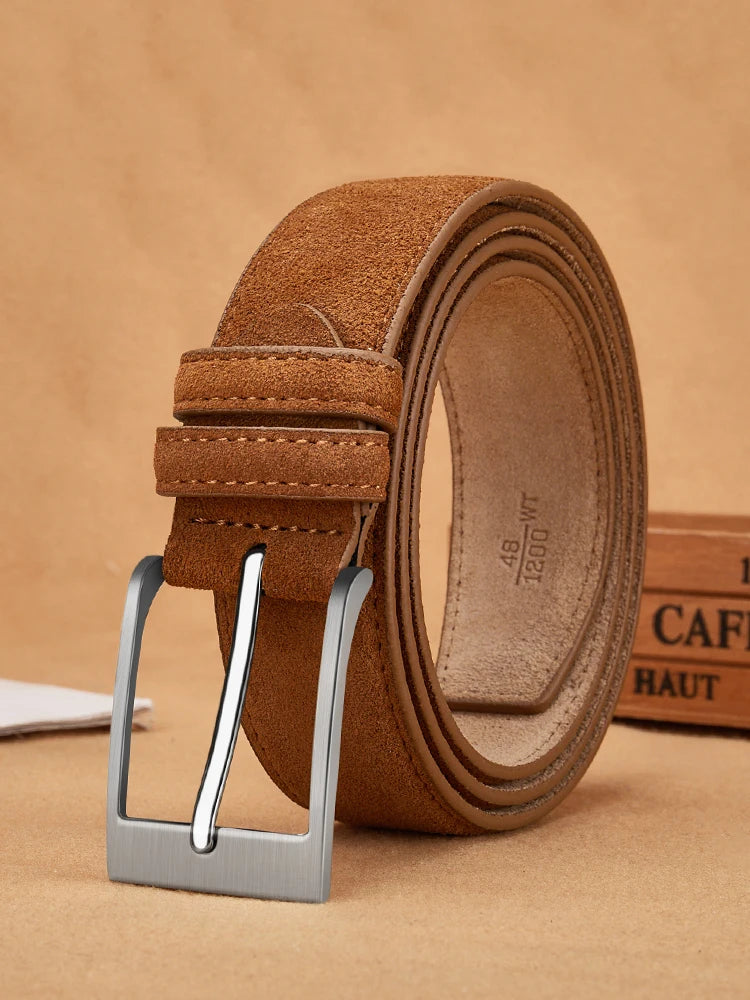 New Style Fashion Brand Welour Genuine Leather Belt For Jeans Leather Belt Men Mens Belts Luxury Suede Belt Straps