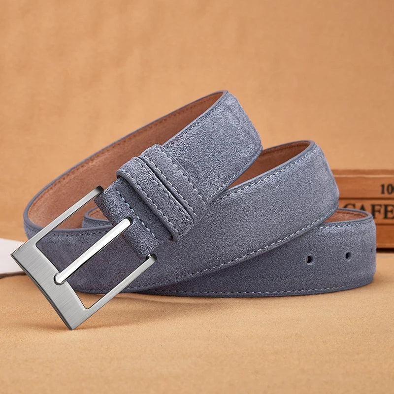 New Style Fashion Brand Welour Genuine Leather Belt For Jeans Leather Belt Men Mens Belts Luxury Suede Belt Straps