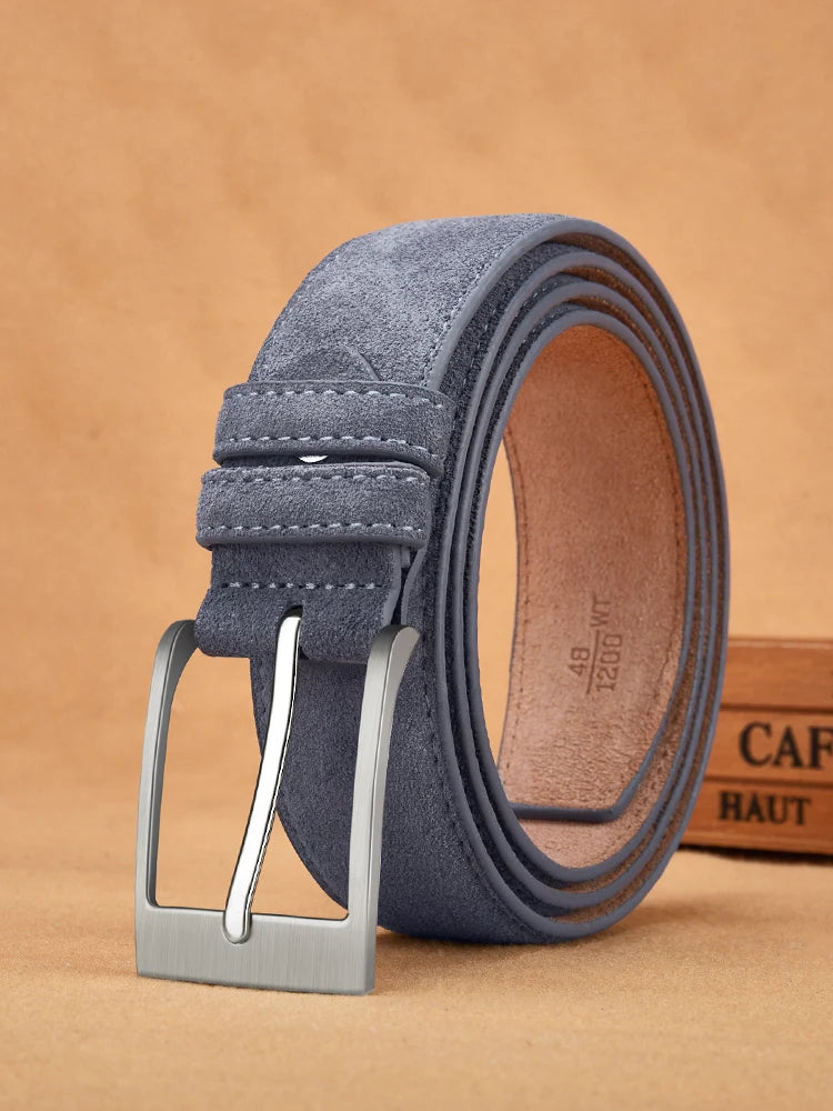 New Style Fashion Brand Welour Genuine Leather Belt For Jeans Leather Belt Men Mens Belts Luxury Suede Belt Straps