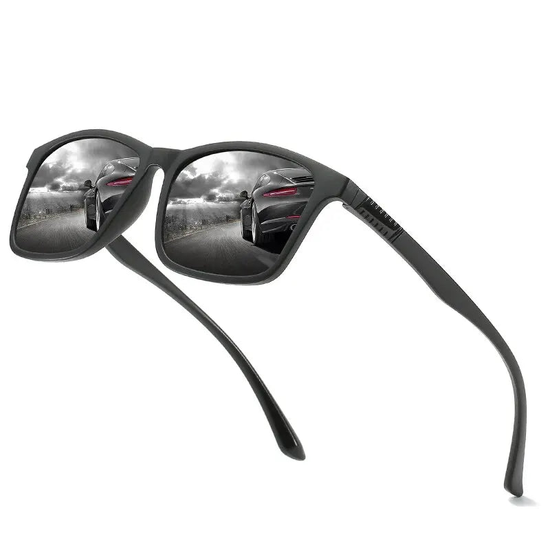 Luxury Men Polarized Sunglasses Fashion Vintage Square Ultra Light TR90 Frame Driving Fishing Sun Glasses For Man UV400 Eyewear