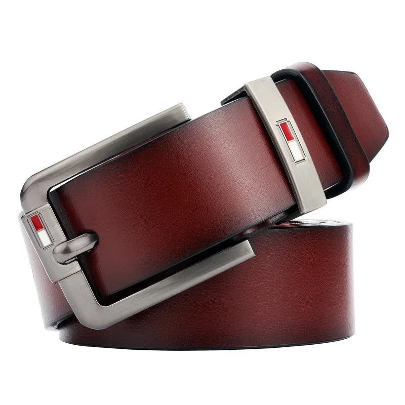 Belt for Men 2024 Famous Luxury Brand Design PU Leather Classical Alloy Pins Buckle Waist Belts Punk for Jeans Leisure Waistband