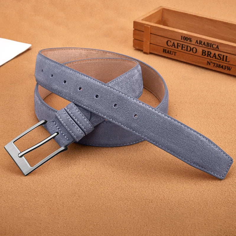 New Style Fashion Brand Welour Genuine Leather Belt For Jeans Leather Belt Men Mens Belts Luxury Suede Belt Straps